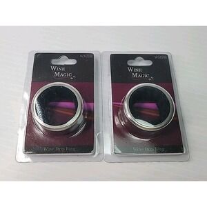 2 Wine Bottle Collar Stainless Steel Drip Stop‎ Rings - Both Sealed & New